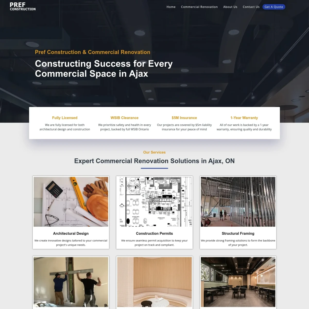 Website Design For Contractors in Ajax