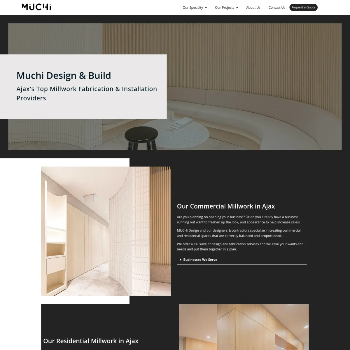 Website Design For Millwork Companies in Ajax