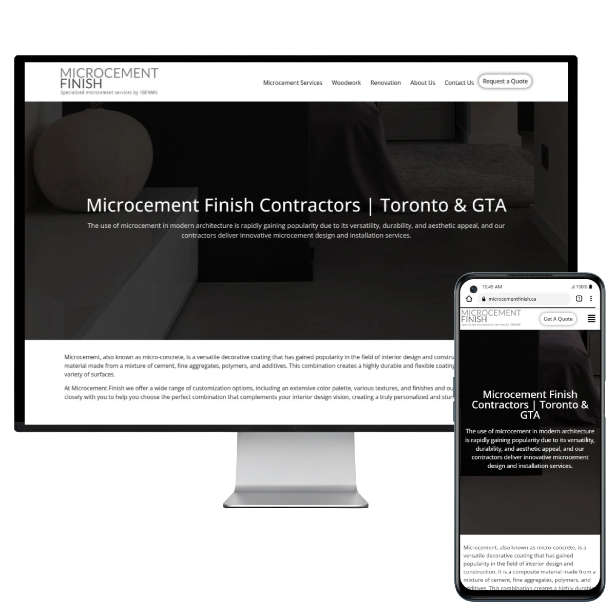 Microcement flooring installation SEO case study